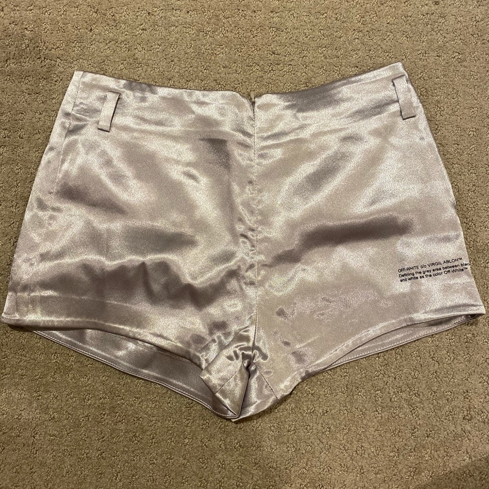 Off-White Metallic Shorts